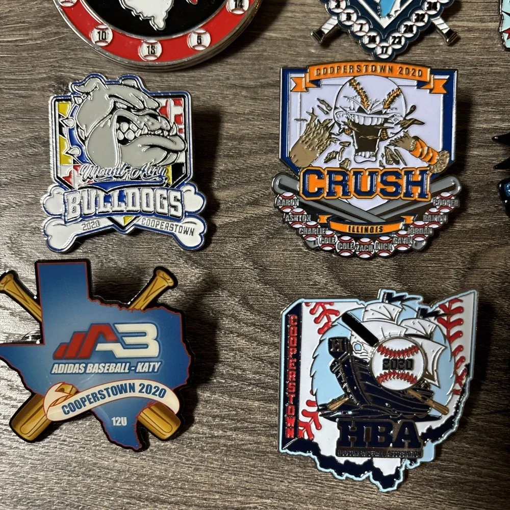 Cooperstown 2020 Baseball Collectors Pins Lot #3 12 Pieces Light Up